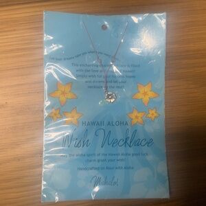 NWT Hawaii Aloha Wish Necklace Sterling Silver Charm